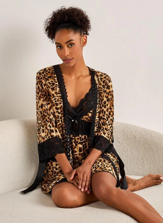 سبلاش فيڤ Slip Dress with Robe and Thongs